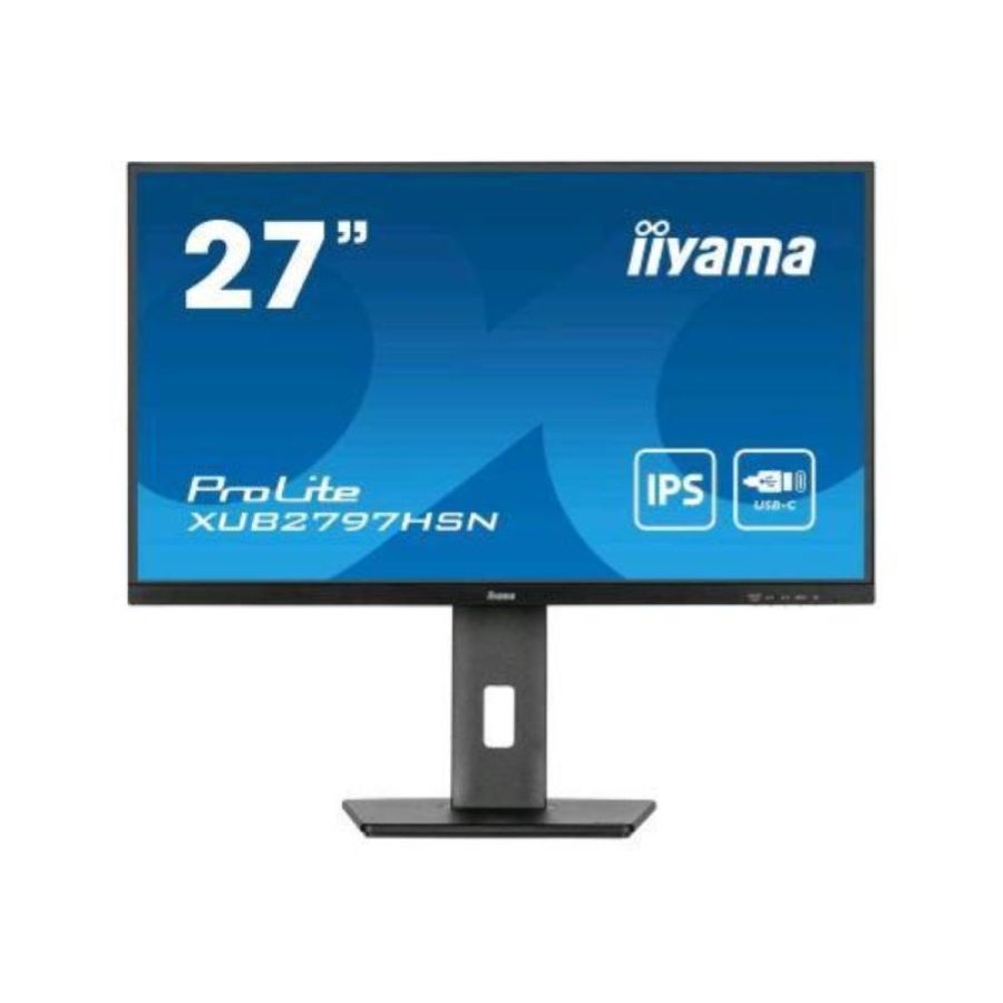 Iiyama prolite xub2797hsn-b2 27 led full hd ips 300 cd/mq contrasto 1000:1 1ms 100hz altoparlanti hub usb - 1x hdmi 1 x displayport nero