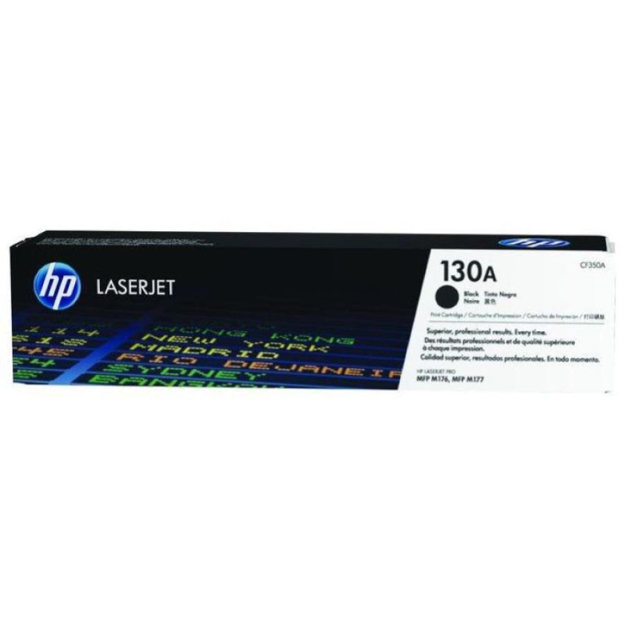 Hp 130a toner nero per stampante multifunzione a colori hp laserjet pro garanzia italia (cf350a)