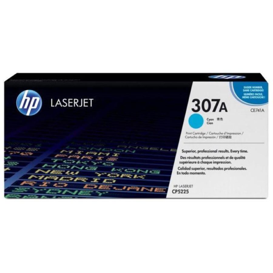 Hp 307a toner ciano per stampanti laserjet garanzia italia (ce741a)