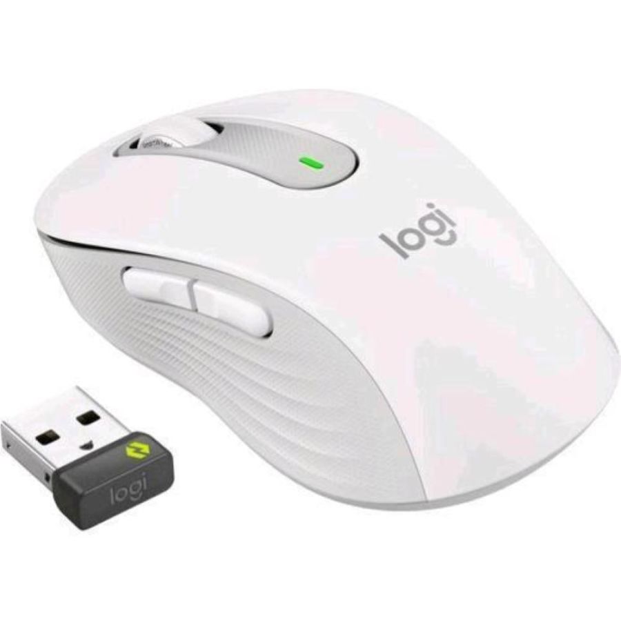 Logitech signature m650 m mouse ottico wireless 2.000 dpi 5 pulsanti white solo mano destra