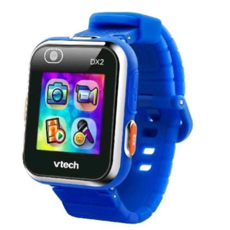 V-tech kidizoom dx2 smartwatch per bambini doppia fotocamera schermo touch a colori con sensore movimento blu