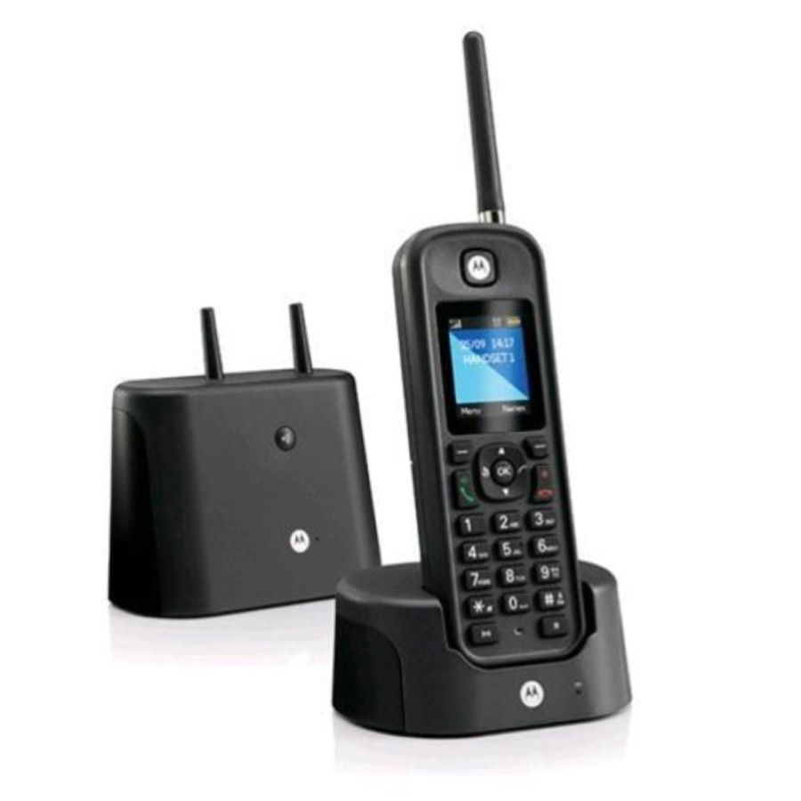 Motorola rugged o201 cordless lunga portata ip67 nero