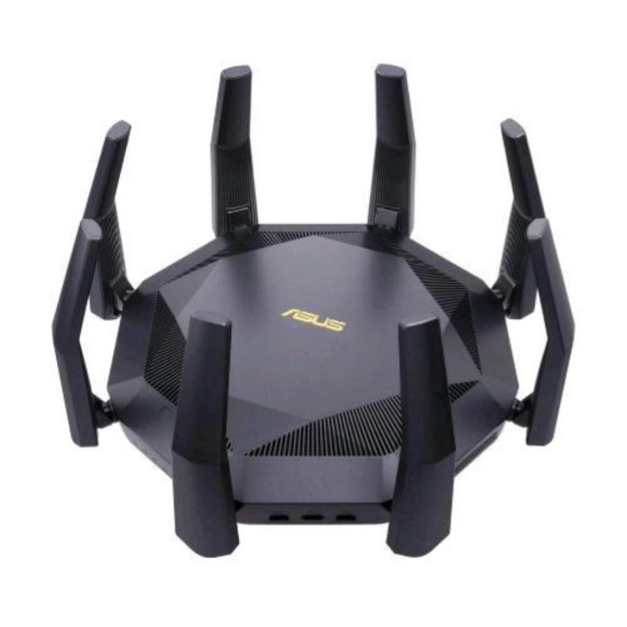 Asus rt-ax89x router 2-stream ax6000 dual band wifi 6 supporta la tecnologia mu-mimo e ofdma con sicurezza di rete aiprotection pro doppie porte 10g nero