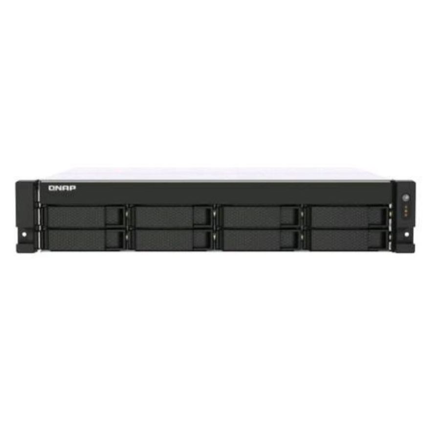 Qnap ts-873au-rp nas chassis rack 2u amd v1500b 2.2ghz ram 4gb-8 bay hdd/ssd 2.5/3.5 black