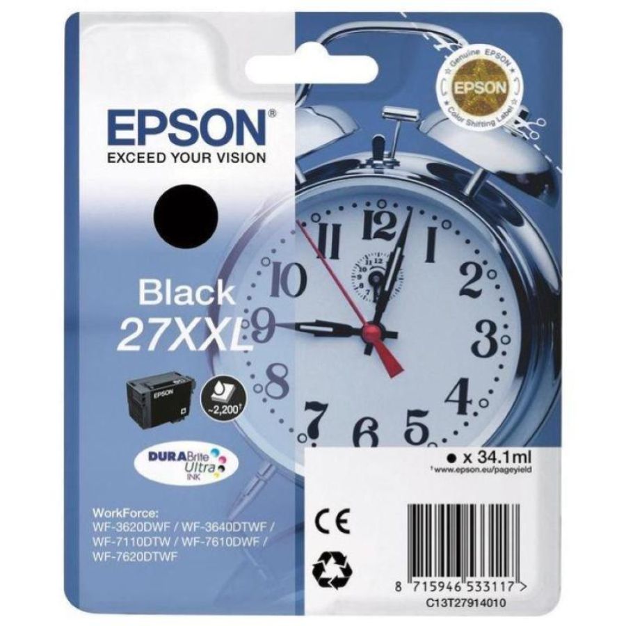 Epson cartuccia nero sveglia serie 27xxl