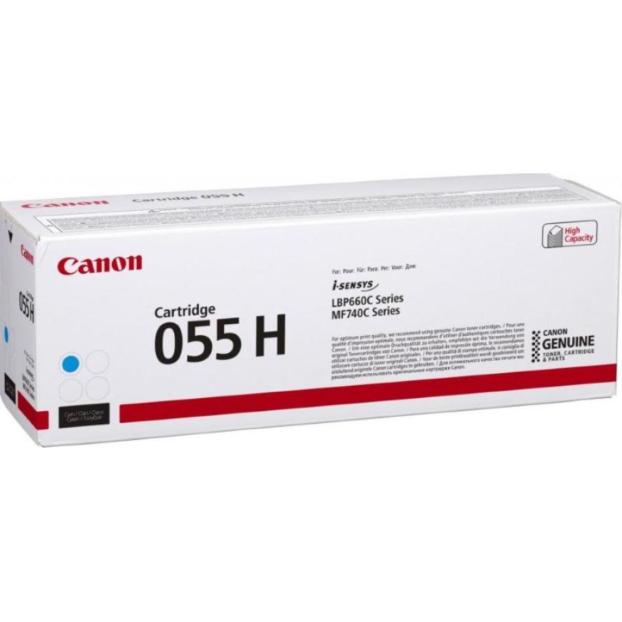Canon 055h toner originale alta capacita` 5.900 pag colore ciano