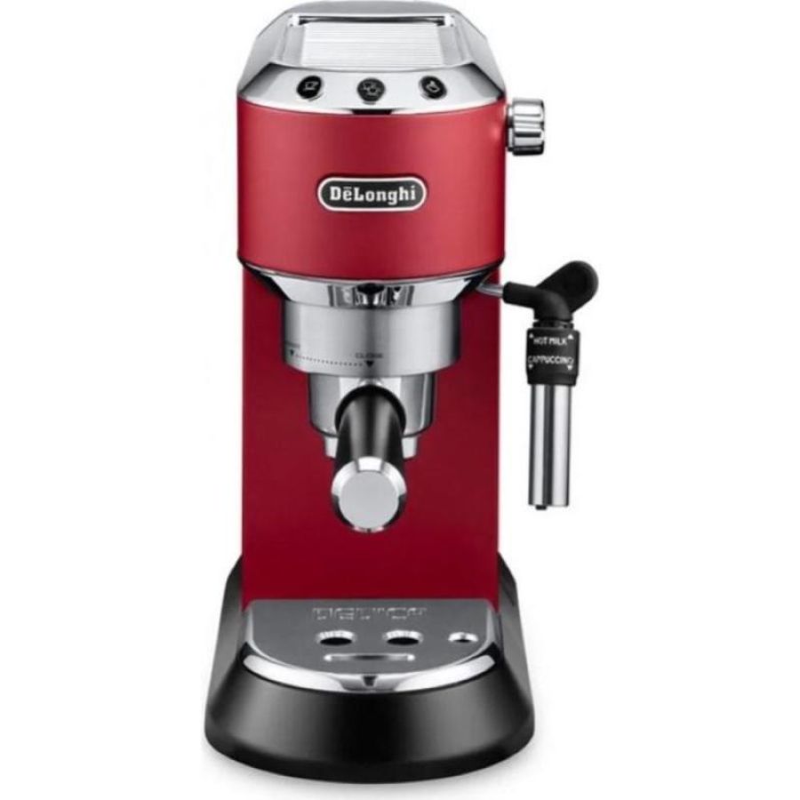 Delonghi ec685.r dedica style macchina da caffe` sistema manuale potenza 1300 w capacita` 1,1 litri thermoblock cappuccino system rosso