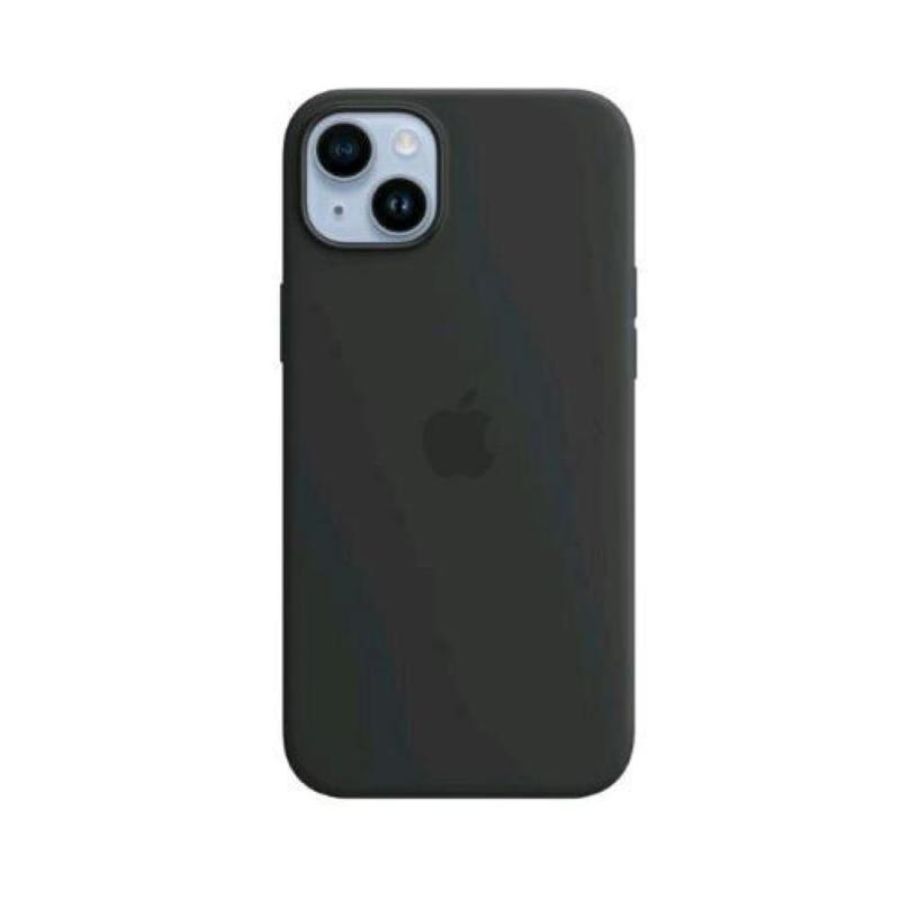 Apple iphone 14 plus cover con magsafe in silicone mezzanotte
