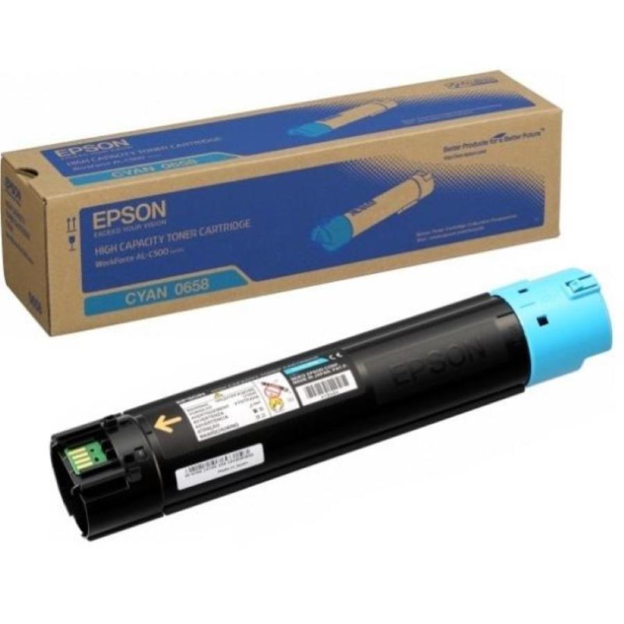 Epson 658 toner ciano per aculaser c500dhn/dn/dtn/dxn 13.700 pag