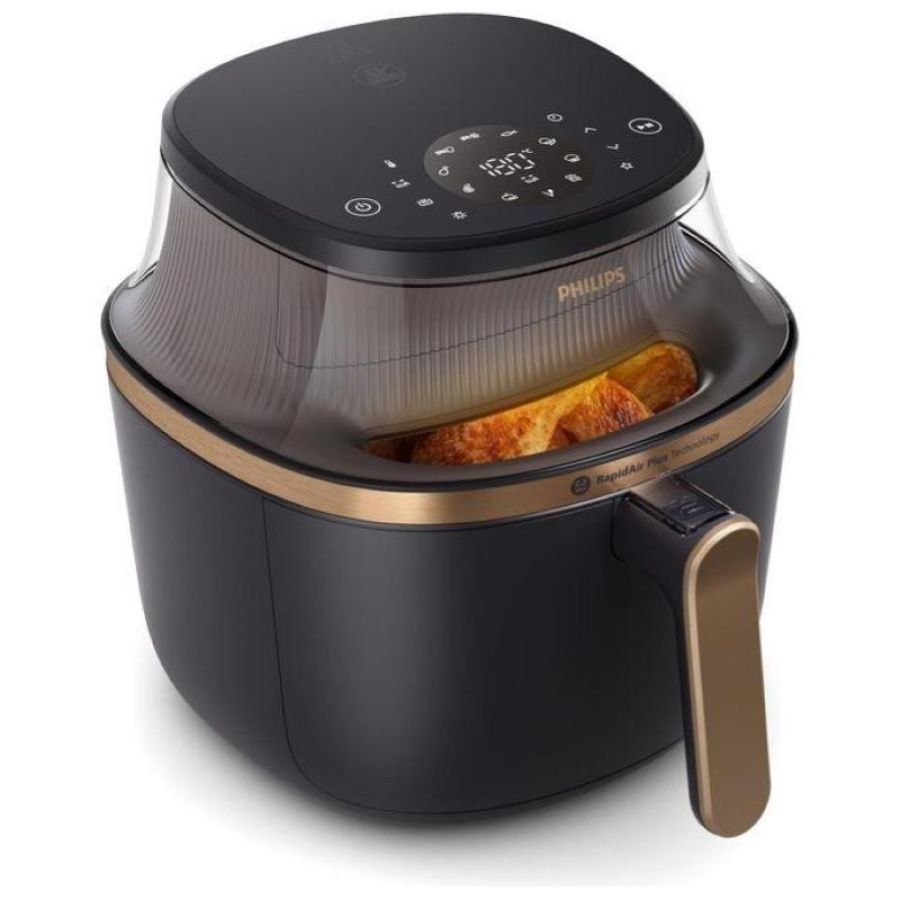 Philips na342-00 friggitrice ad aria multifunzione capacita` 7.2 litri potenza 2000 watt controllo touch colore nero e oro