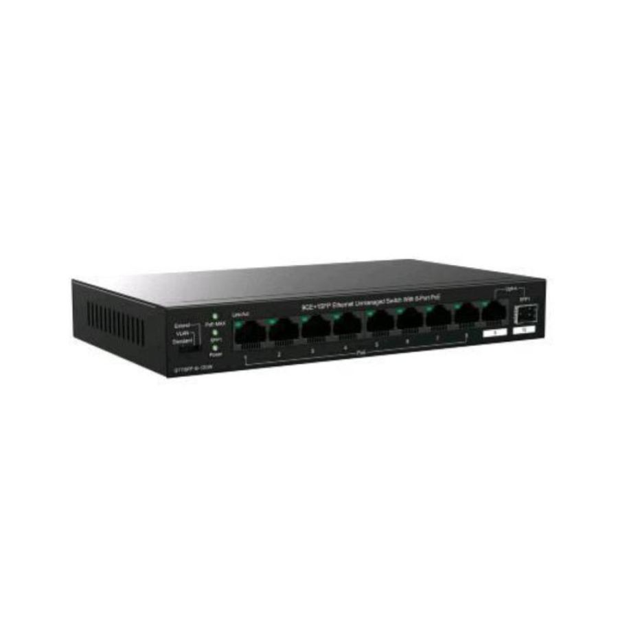 Tenda teg1110pf-8-120w switch non gestito 9 porte gigabit ethernet (10/100/1000) 1 sfp 8 porte poe 30 w porta max 120 w poe