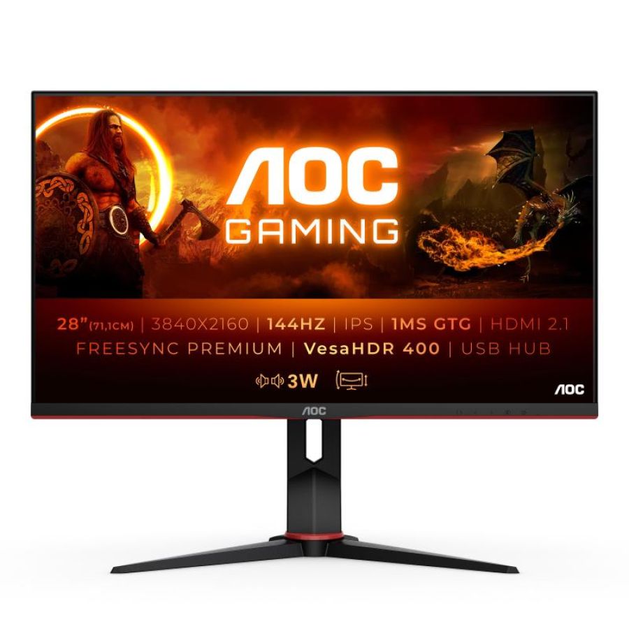 28 16:9 aoc gaming 3840x2160 ips 370 80m:1 130mm
