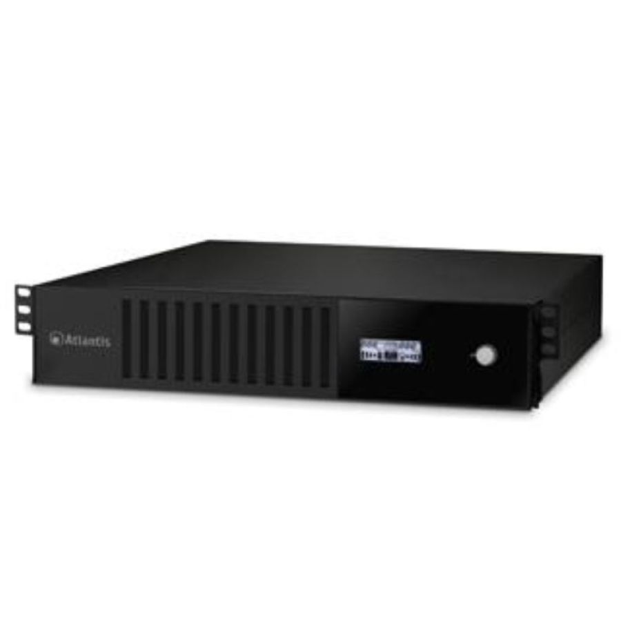 Atlantis a03-hp2201-rc ups 2200va-1320w sinewave con avr-rack 2u display lcd usb 2 batterie 12v-10a