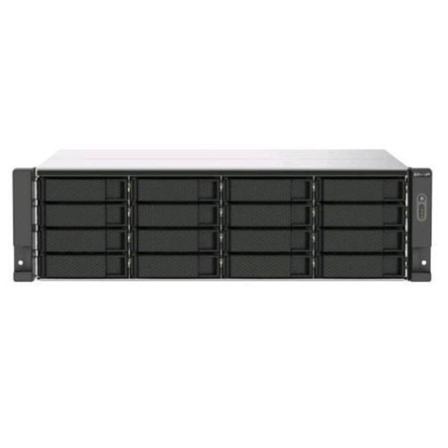 Qnap ts-1673au-rp-16g nas chassis rack 3u amd ryzen embedded v1500b 2.2ghz ram 16gb-16 bay hdd/ssd 2.5/3.5 nero/grigio