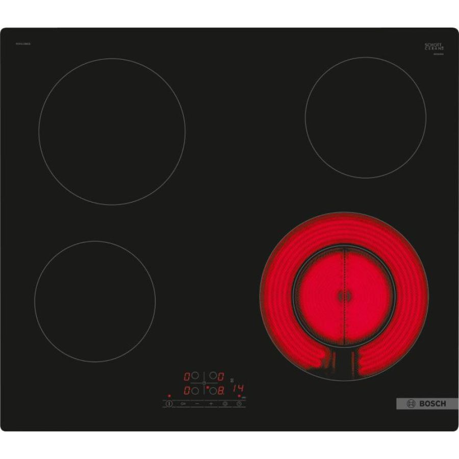 Bosch piano cottura incasso radiante touch 4 zone 60cm pkf611bb2e