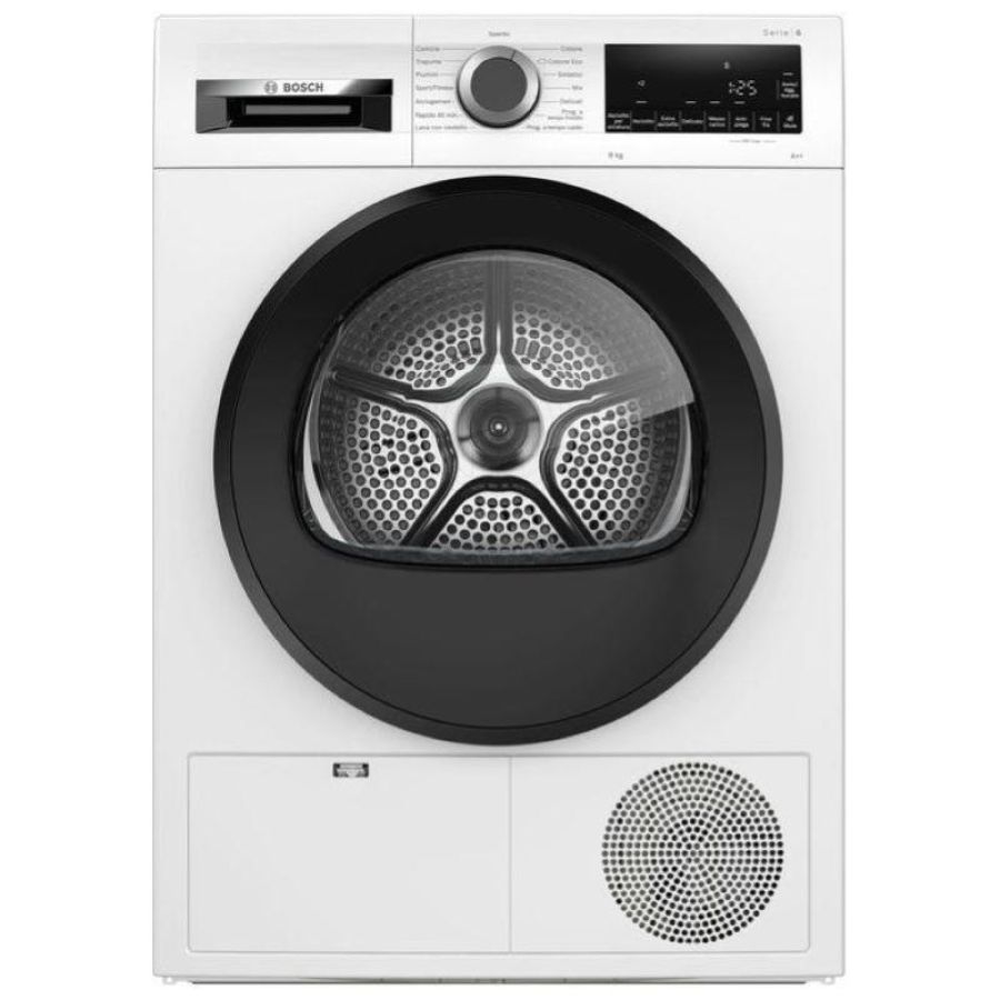 Bosch wqg23100it serie 6 - asciugatrice a pompa di calore 8 kg, classe a++, autodry, programma delicati, (84x60x61 cm), bianco
