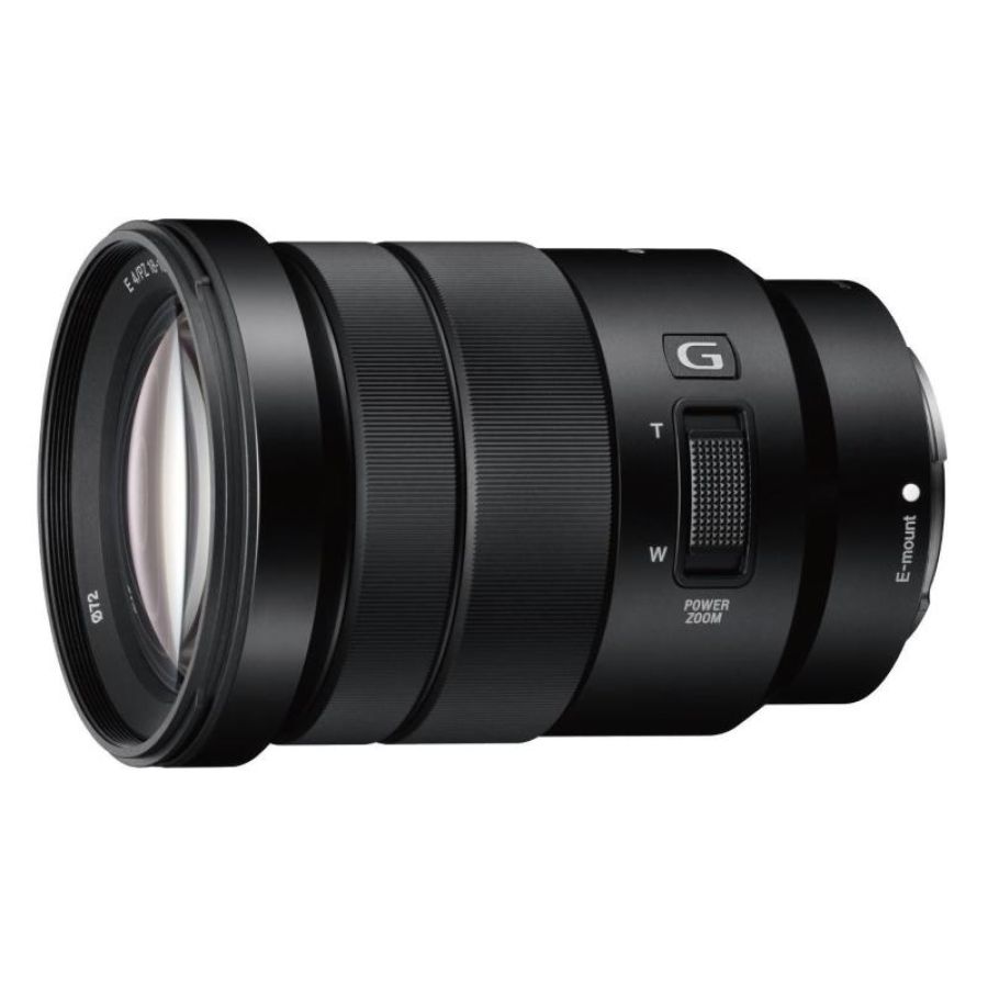 Sony selp-18105g obiettivo con powerzoom 18-105 mm f4, serie g, stabilizzatore ottico, mirrorless aps-c, attacco e, selp18105g