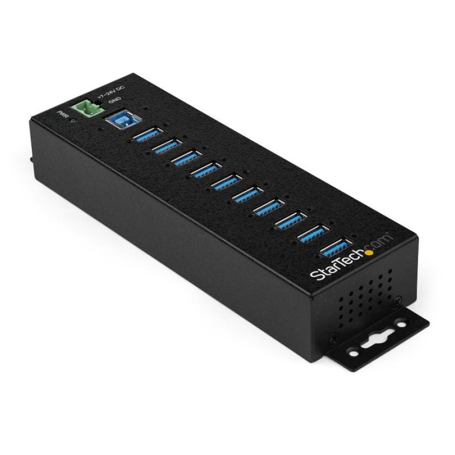 Startech hb30a10ame hub usb 3. 0 industriale, 10 porte, adattatore di alimentazione esterno, protezione esd, sovratensioni a 350 w