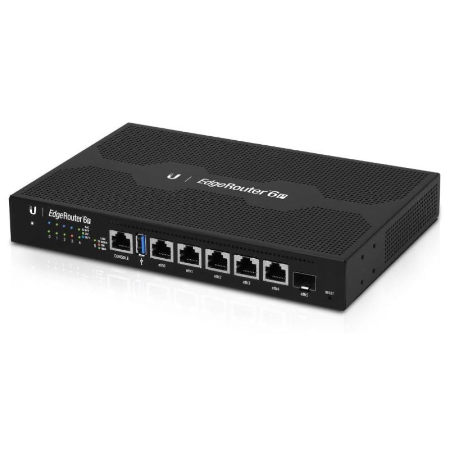 Ubiquiti er-6p edge router 6 porte gigabit ethernet poe nero