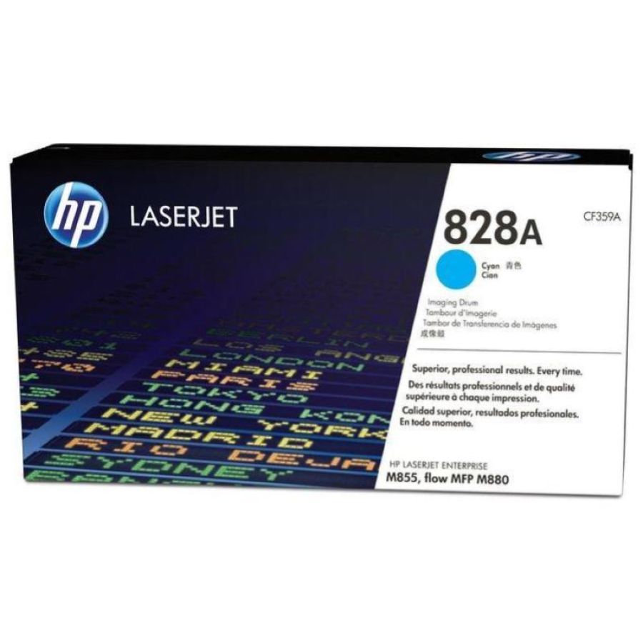 Hp 828a drum ciano per laserjet enterprise flow m880z-hp color laserjet mfp m880z+-mfp m880z+/w garanzia italia (cf359a)