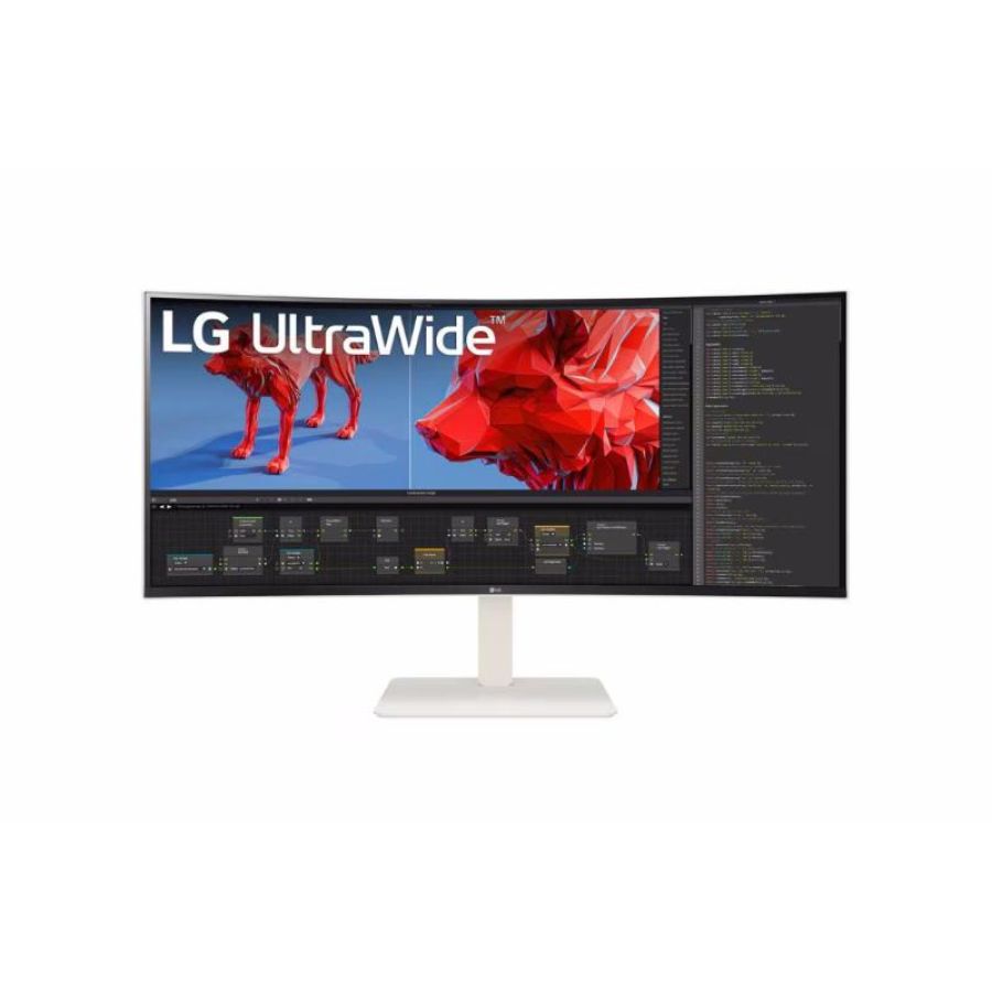 Lg monitor curvo 37,5 led ips 144hz 21:9 3840 x 1600 1ms 450 cdm, reg altezza, usb-c dock, dp/hdmi,
