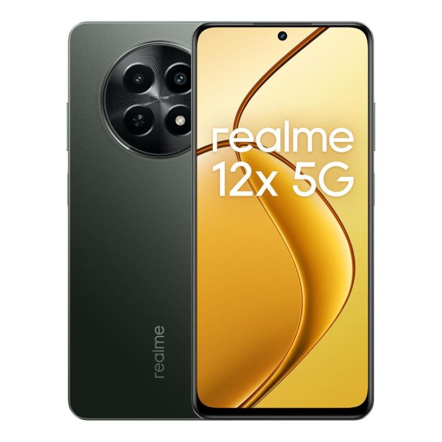 Realme 12x 5g dual sim 6.67 octa core 128gb ram 6gb 5g italia glowing black