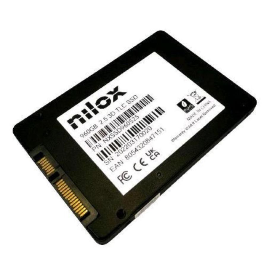 Nilox nxssd960s25 ssd 960gb sata 2.5 3d tlc scrittura 480 mb/s lettura 520 mb/s black
