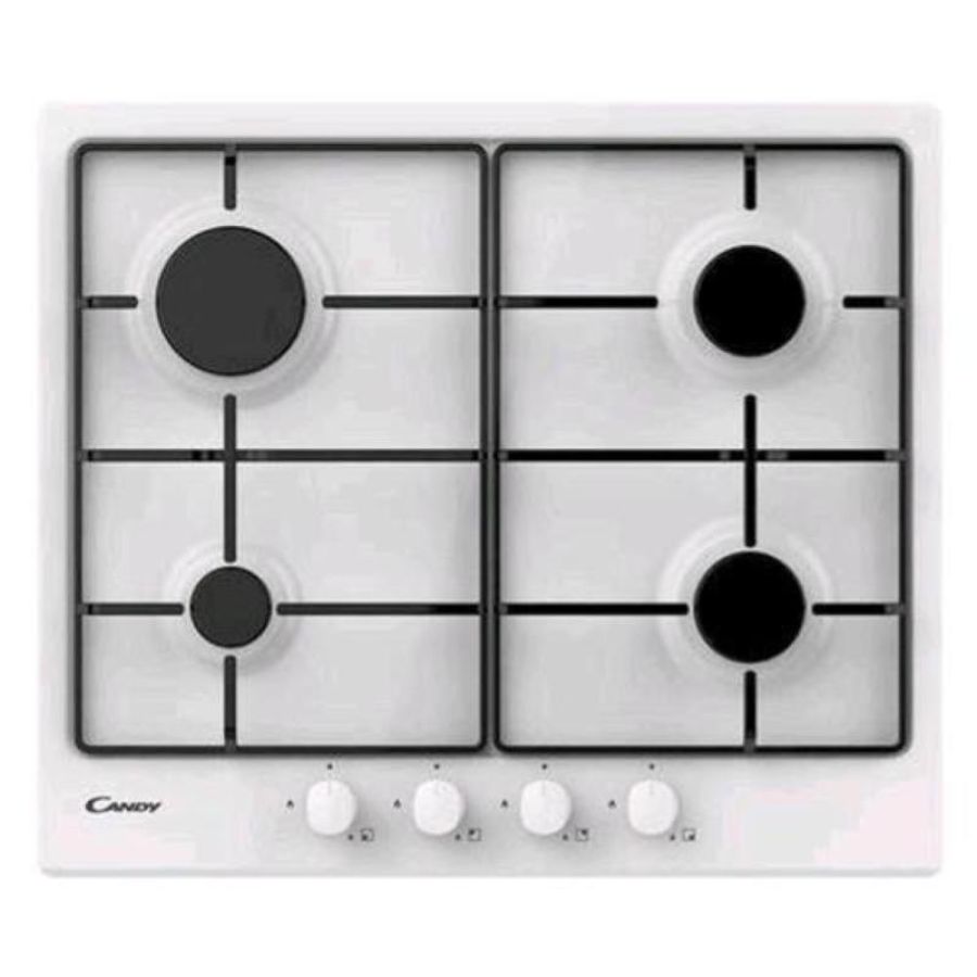 Candy chw6brww piano cottura a gas 4 fuochi 60cm bianco