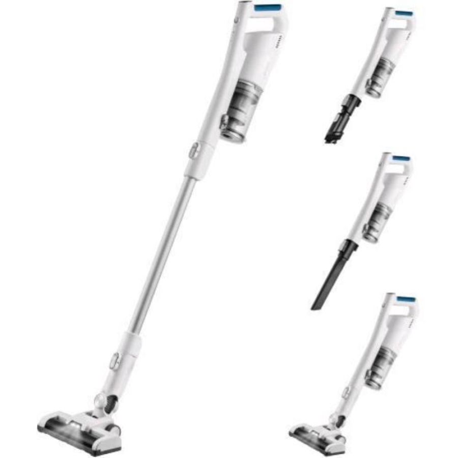 Midea mcs2021wb aspirapolvere senza fili 2 in 1 scopa ricaricabile cordless 150 w 45 minuti di autonomia con luce led con accessori