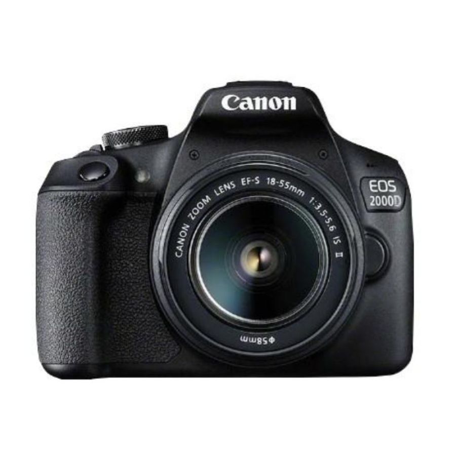 Canon eos 2000d fotocamera reflex digitale 24.7mpx display 3 wi-fi nfc + obiettivo ef-s 18-55mm colore nero