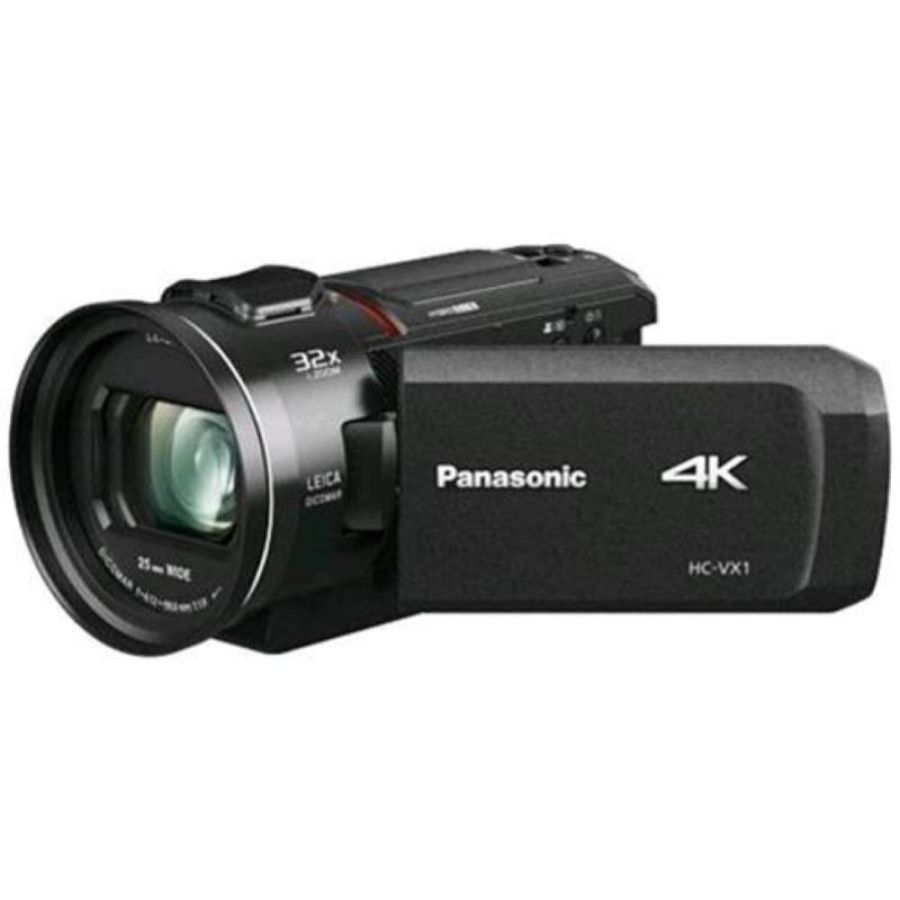 Panasonic hc-vx1eg videocamera compatta ultra hd 4k grandangolo 25 mm zoom ottico 24x 4k cropping wi-fi nero