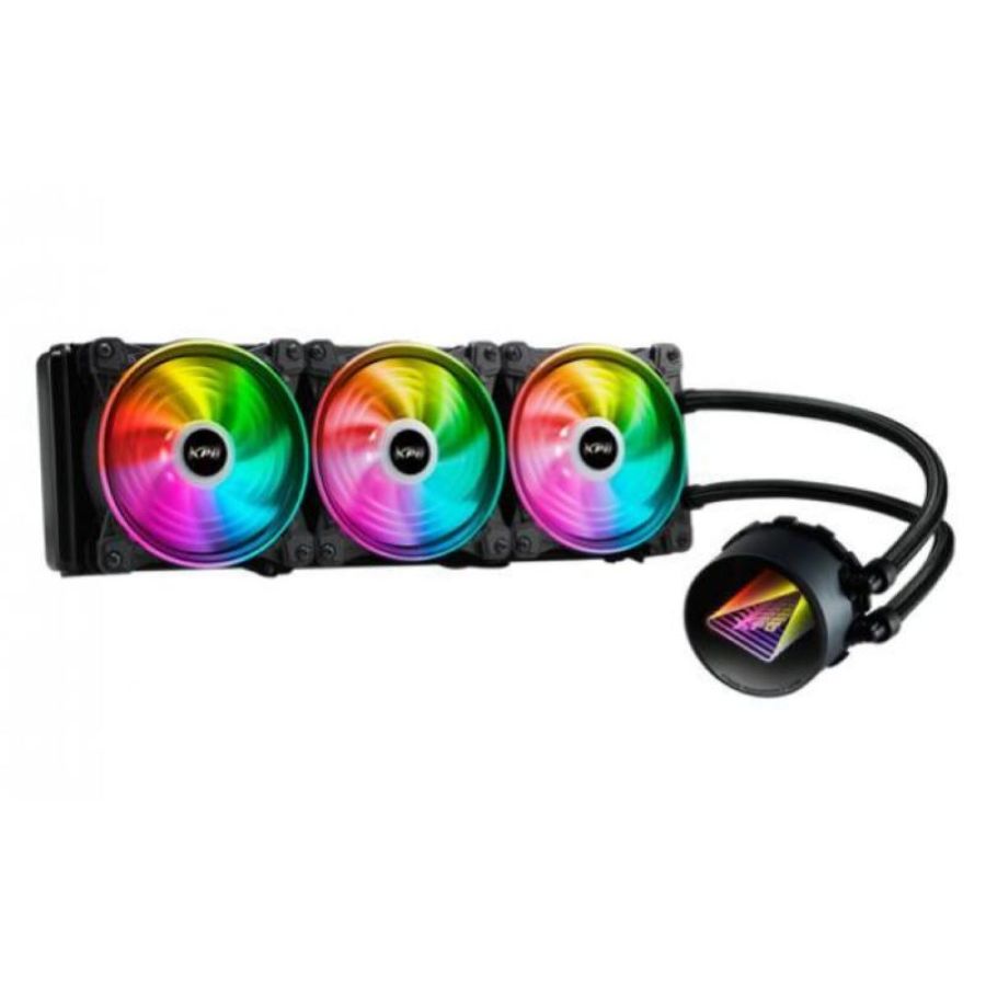 Adata xpg levante x 360 argb all-in-one argb cpu liquid cooler dissipatore a liquido dual fan 3 ventole x 120mm nero