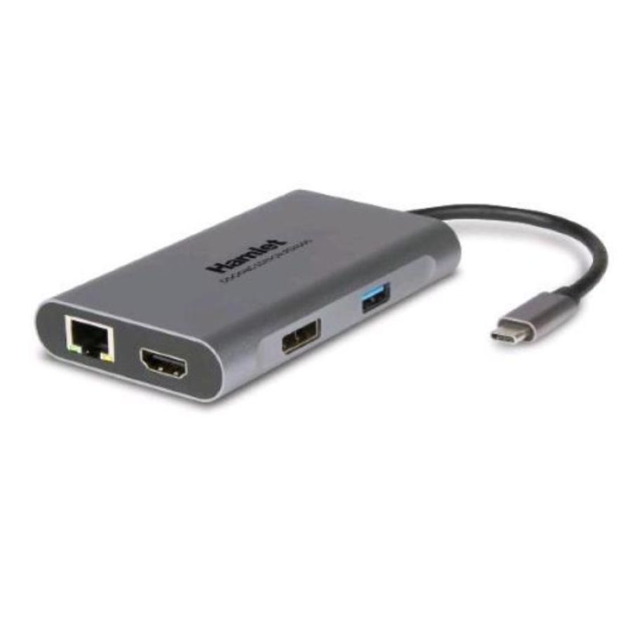 Hamlet docking station usb-c power delivery 85w - 3 x usb 3.0 tipo a + lan + hdmi + dp