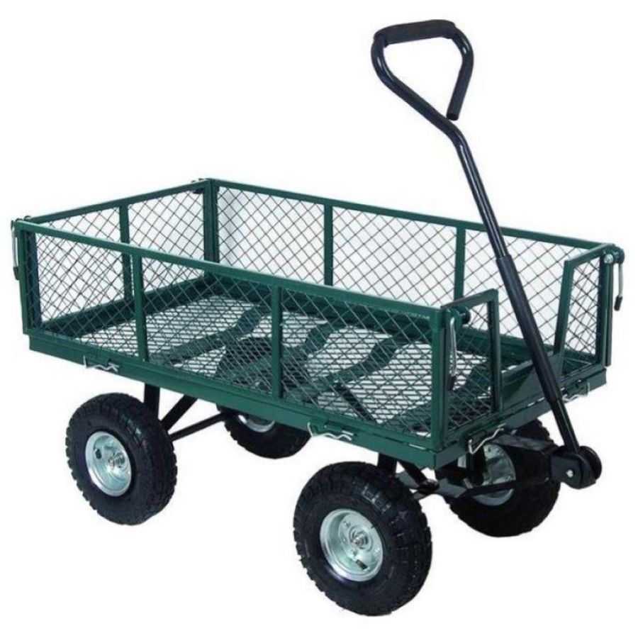 Vigor-blinky carrello acciaio con 4 ruote portata massima 300 kg ideale per trasporto e fai da te in brico e giardino