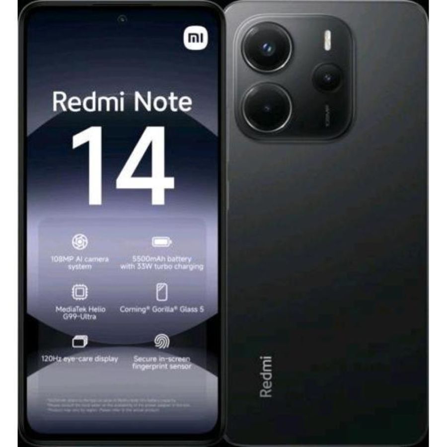 Xiaomi redmi note 14 midnight black 6.67`` 6gb-128gb