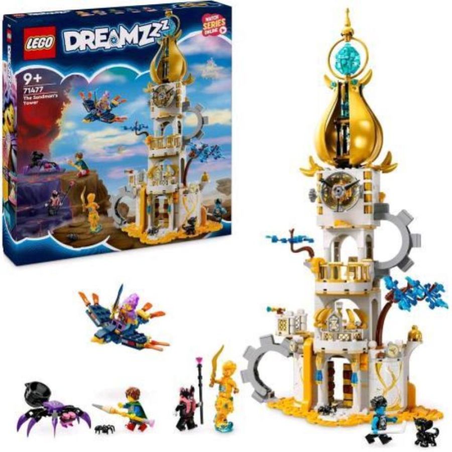 Lego dreamzzz la torre di sandman castello trasformabile in 2 modalita` con 5 minifigure