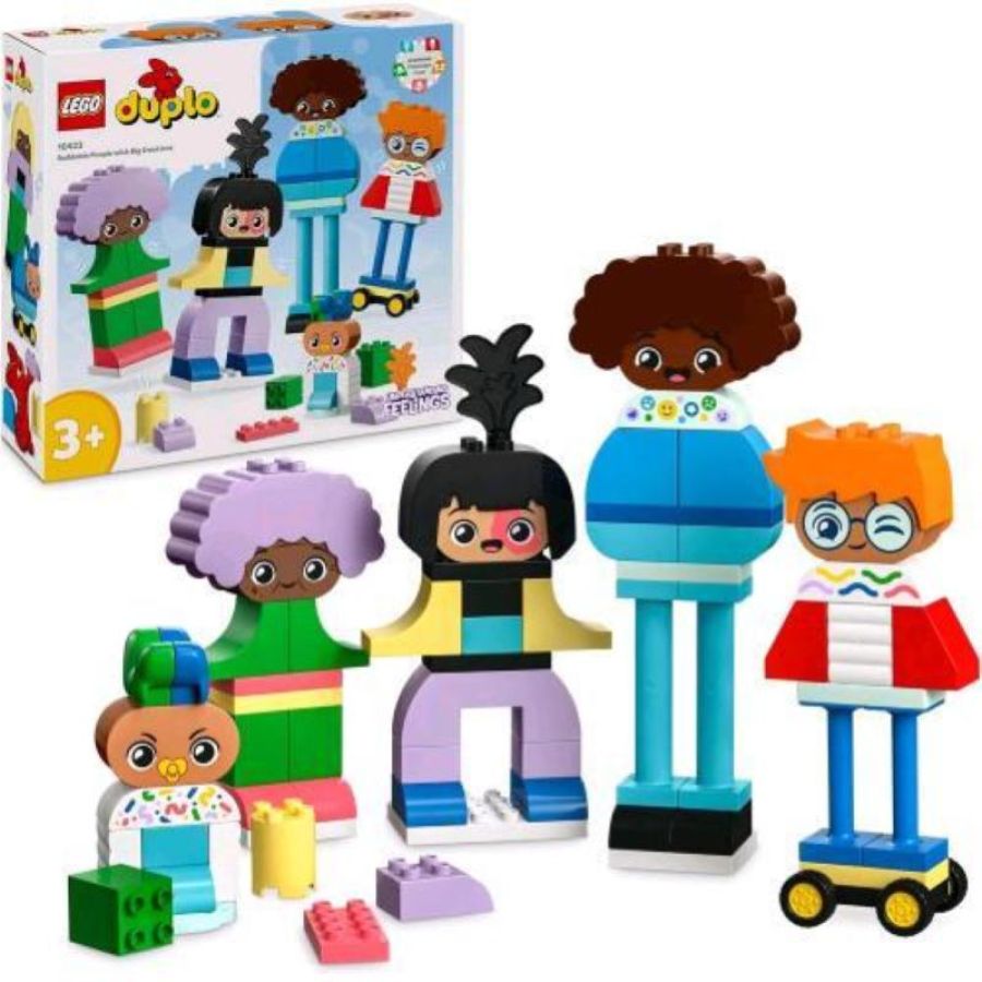 Lego duplo persone da costruire con grandi emozioni 71 mattoncini 5 personaggi e 10 facce