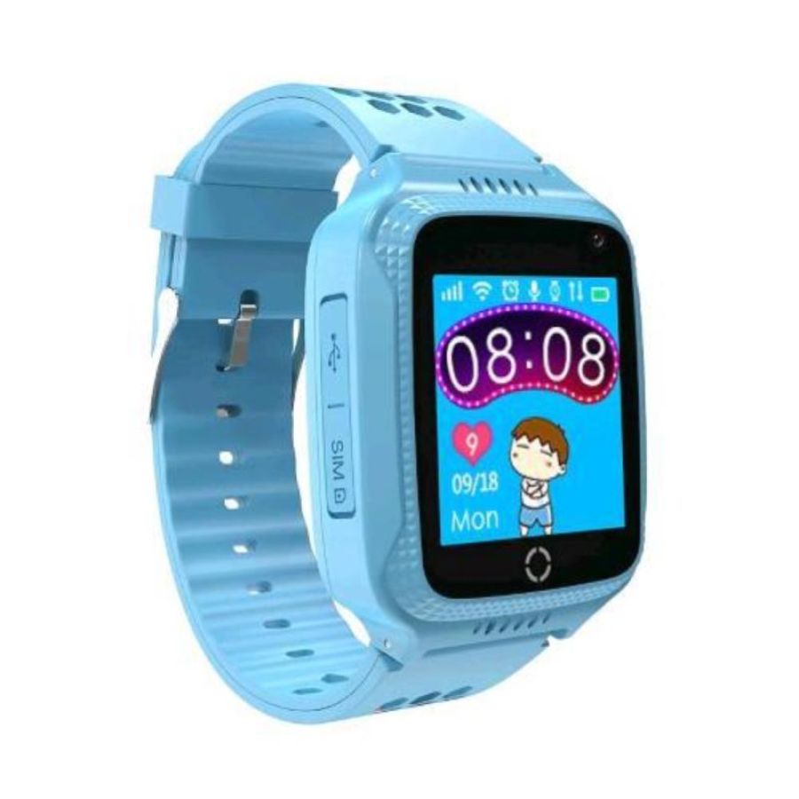 Celly kidswatchlb smartwatch per bambini 1.54 slot per sim chiamare e ricevvere messaggi fotocamera gps funzione sos contapassi torcia blue