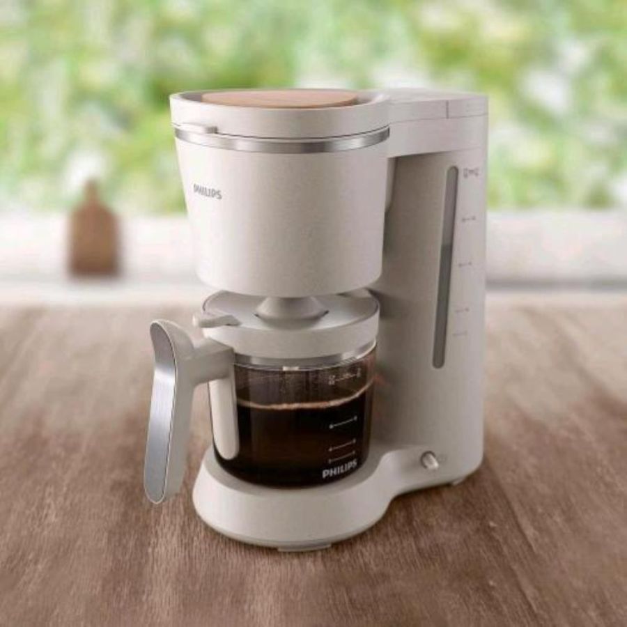 Philips hd5120/00 eco conscious macchina da caffe` americano caraffa in vetro 1.2 lt 15 tazze bianco satinato opaco