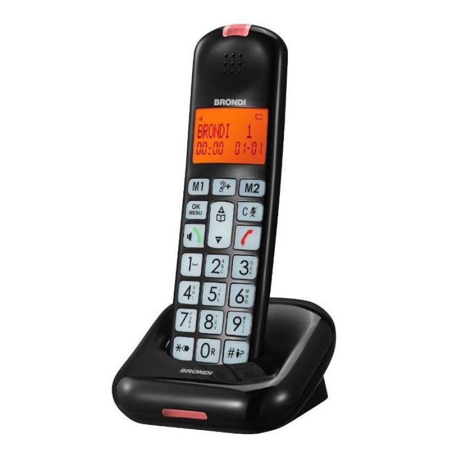 Brondi telefono cordless bravo moon nero