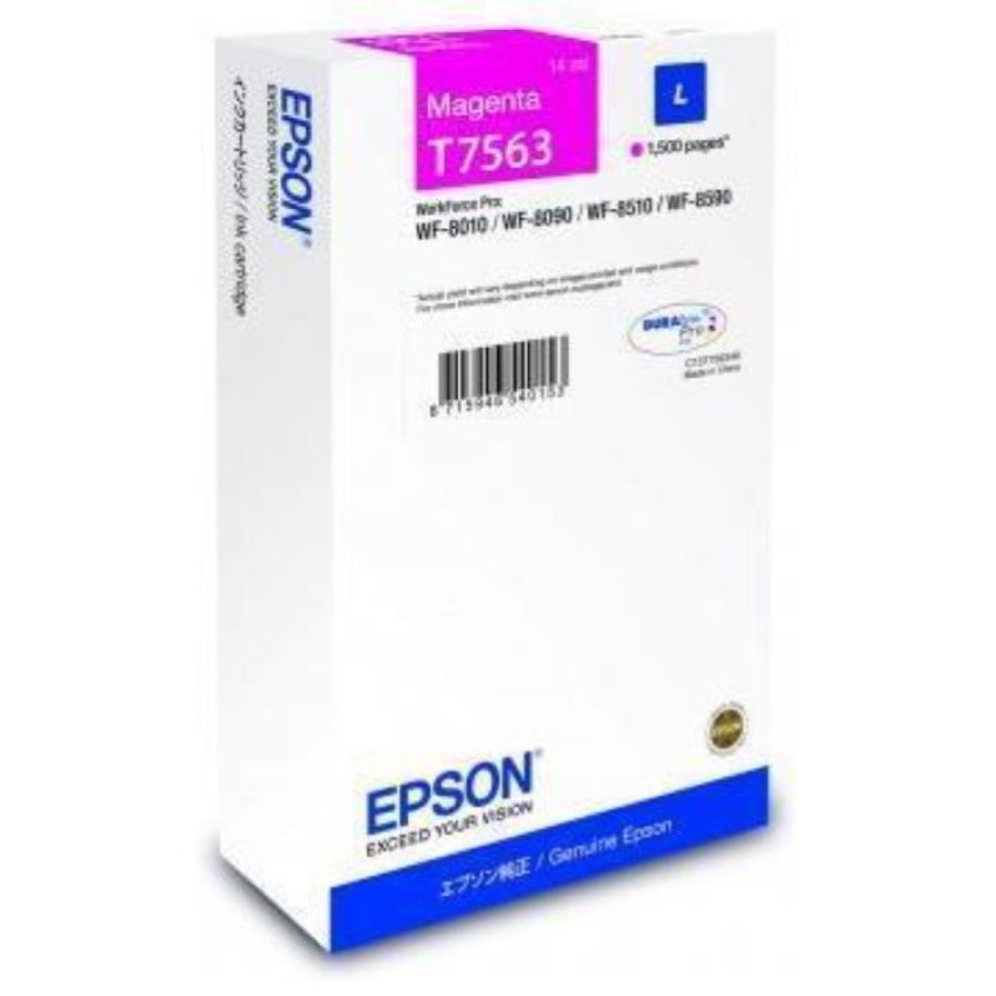 Epson t7563 cartuccia magenta per wf-8xxx serie 14ml (c13t756340)