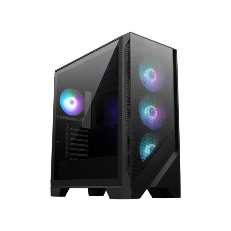 Msi mag forge 320r airflow computer case micro tower nero-trasparente