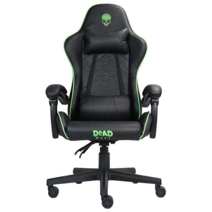 Dead wave skull sedia gaming nero e verde