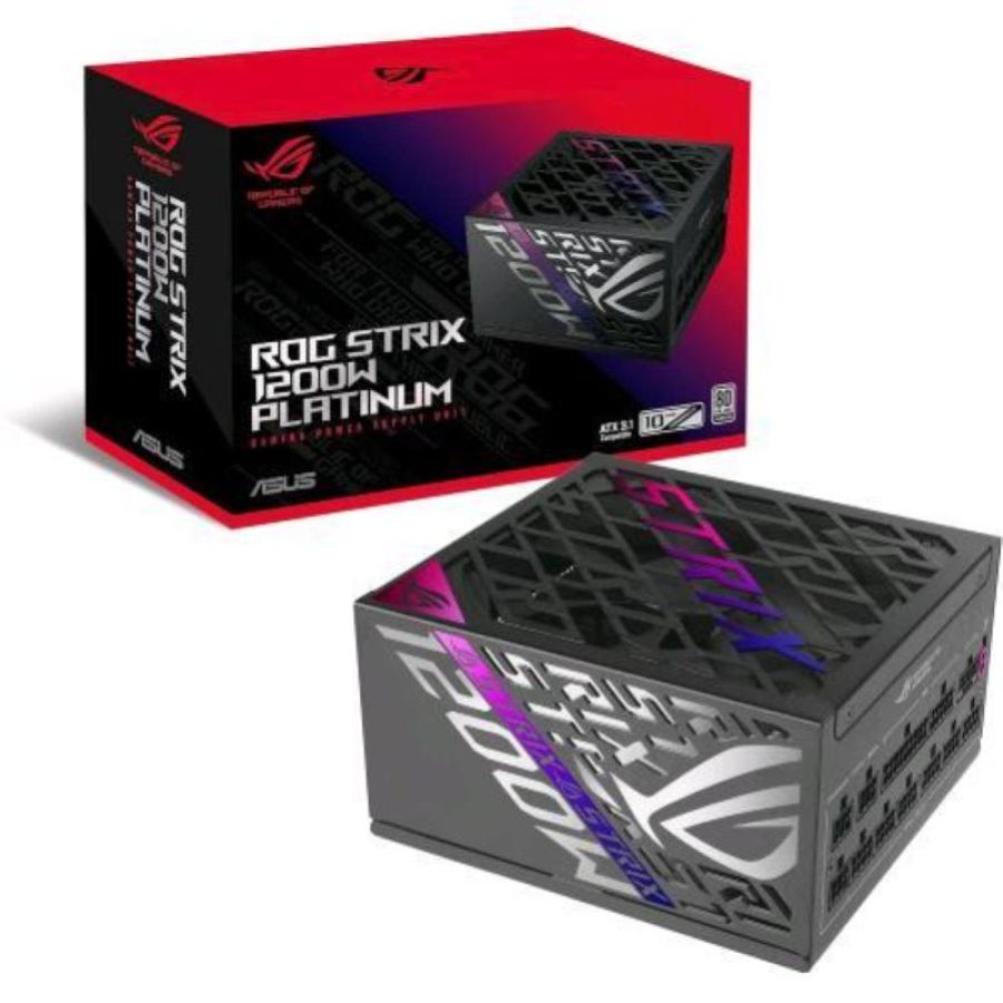 Asus rog strix 1000p gaming alimentatore 1.200 w modulare 80 plus platinum pcle gen 5.0 atx 3.1 ventola con doppio cuscinetto a sfera nero