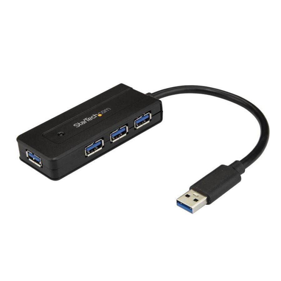 Startech.com hub usb 3.0 a 4 porte - mini hub usb con porta di ricarica - include adattatore di alimentazione