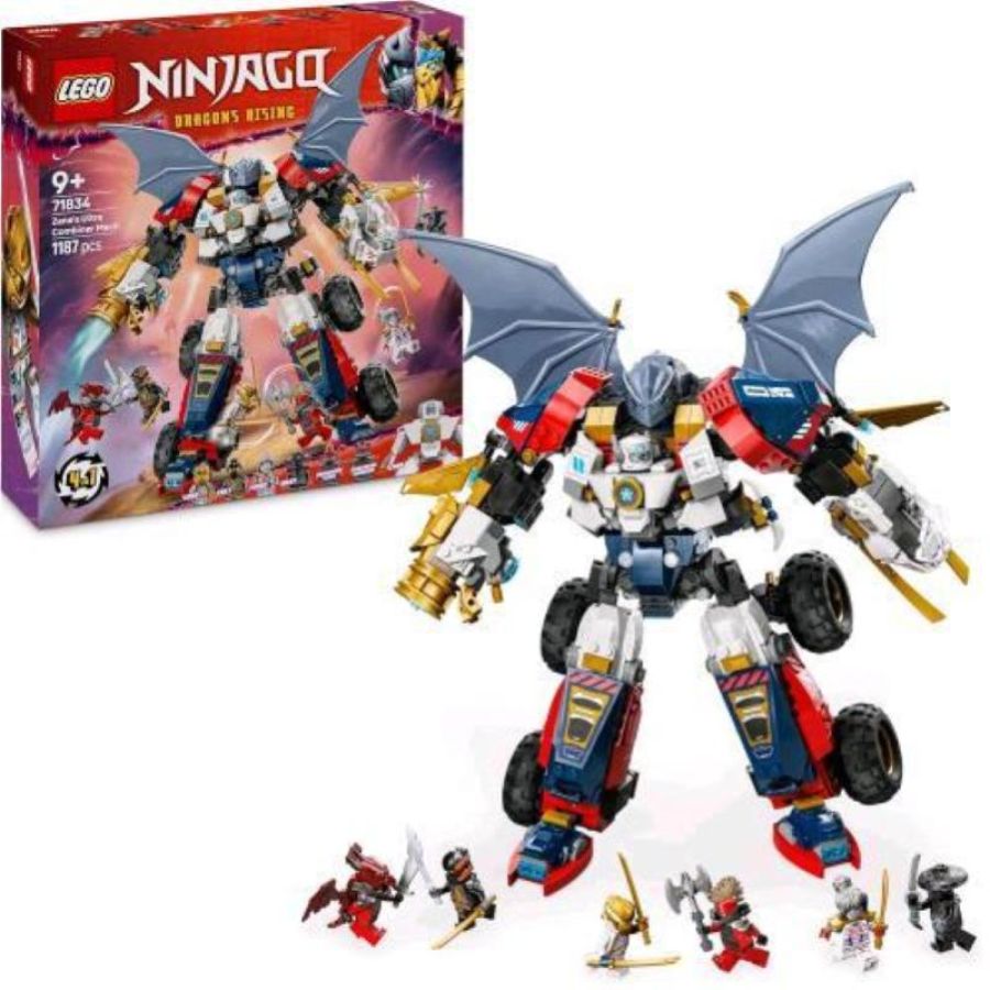 Lego ninjago mech ultra combinatore di zane robot giocattolo 4 in 1 con 6 minifigure
