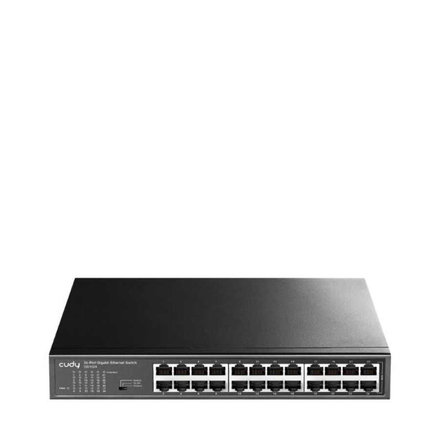 Cudy gs1024 switch gigabit ethernet 24 porte rack mountable nero per rete lan