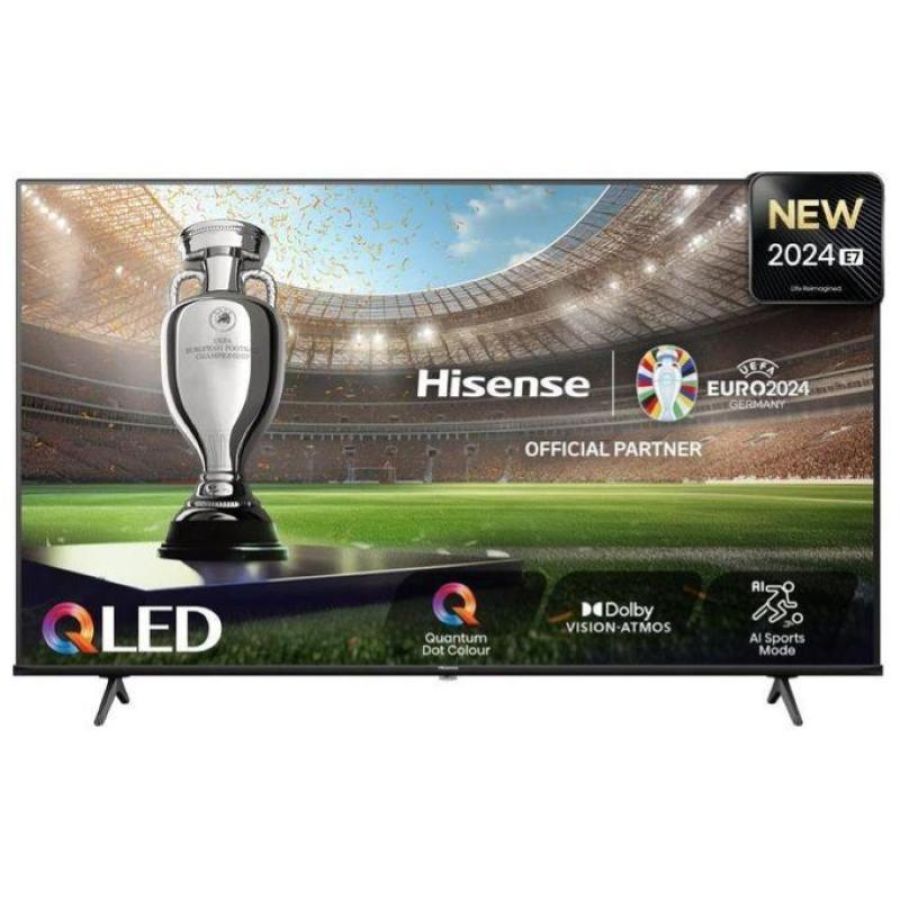 Hisense 50e79nq smart tv 50 pollici 4k ultra hd display qled sistema vidaa dvbt2-c-s2 classe e wi-fi colore nero