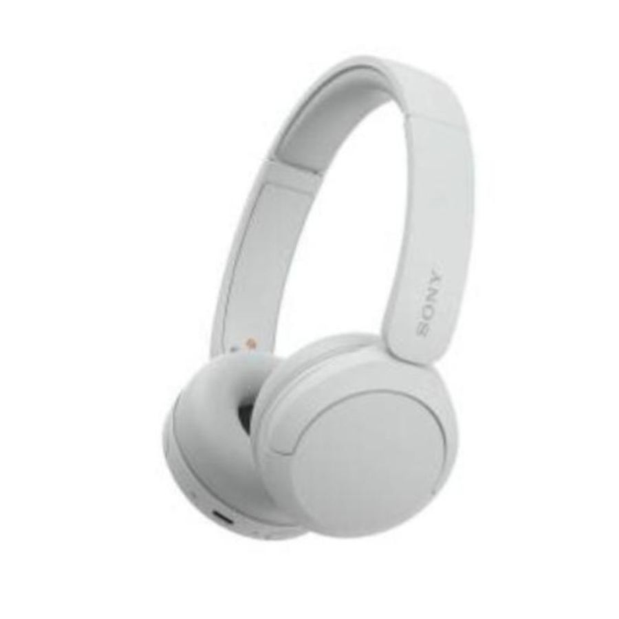 Sony cuffie bluetooth wireless wh-ch520 stile on-ear fino a 50 ore di autonomia ricarica rapida colore bianco