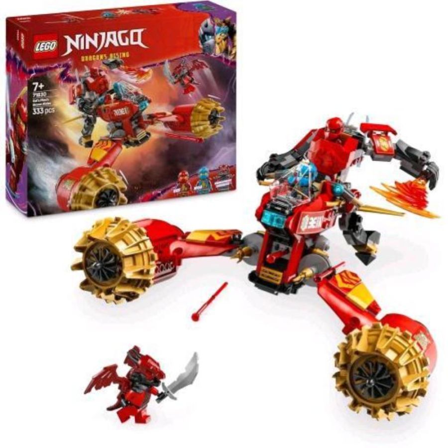 Lego ninjago mech storm rider di kai veicolo traformabile in figura snodabile con 3 minifigure